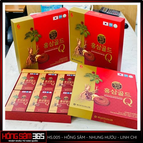 hồng sâm nhung hươu nấm linh chi gold q