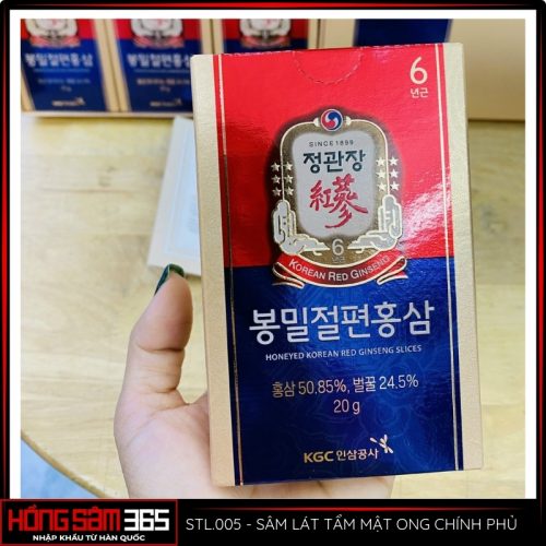 hồng sâm thái lát tẩm mật ong chính phủ kgc