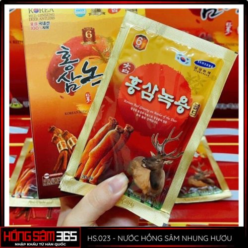 nước hồng sâm nhung hươu
