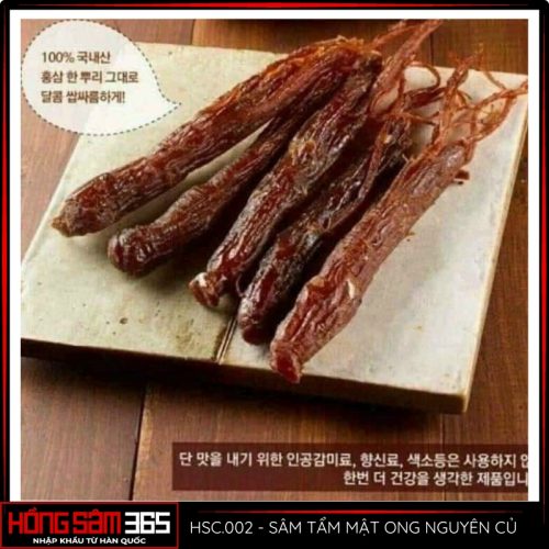 sâm tẩm mật ong nguyên củ
